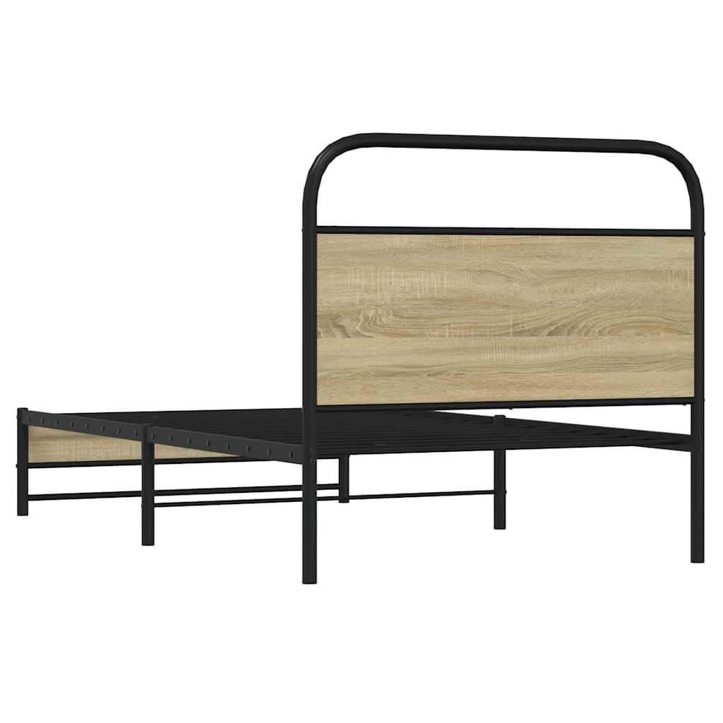Sengeramme uten madrass sonoma eik 107x203 cm konstruert tre