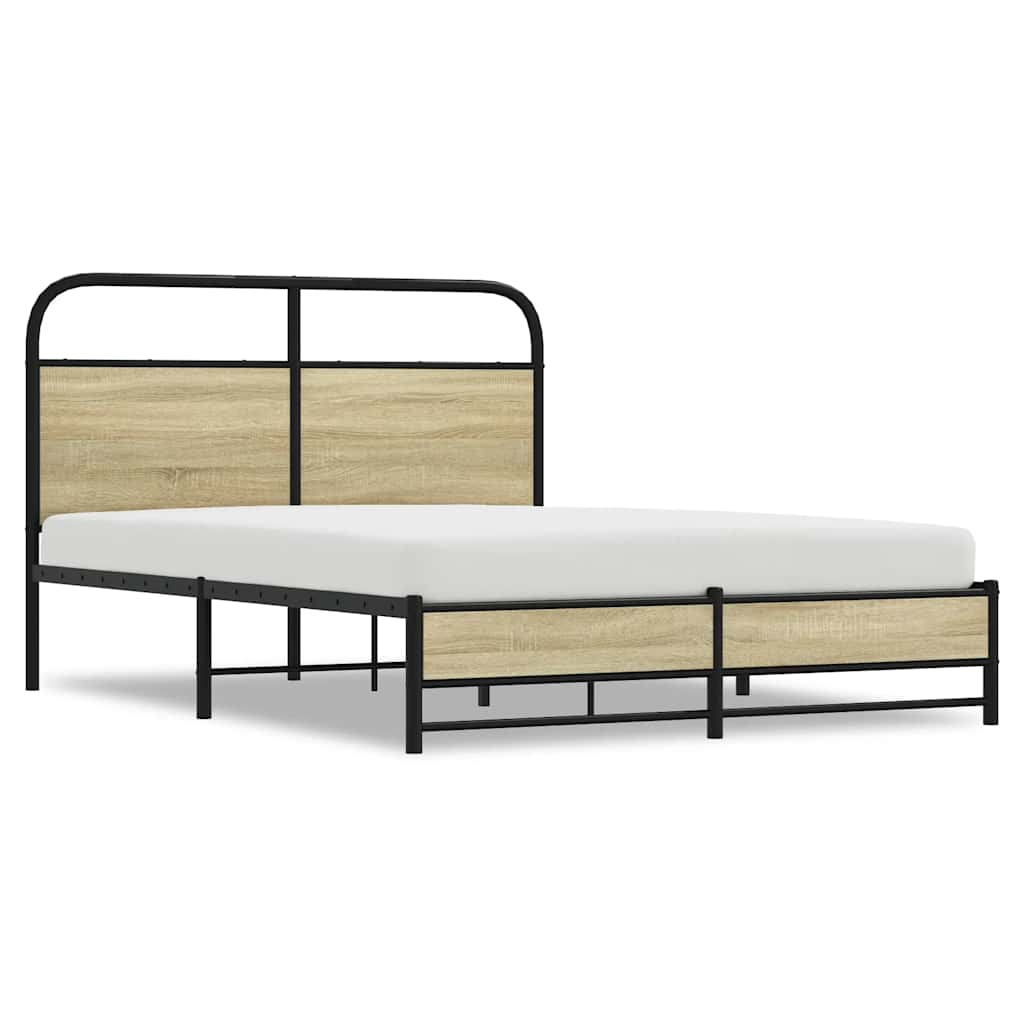 Sengeramme uten madrass sonoma eik 140x200 cm konstruert tre