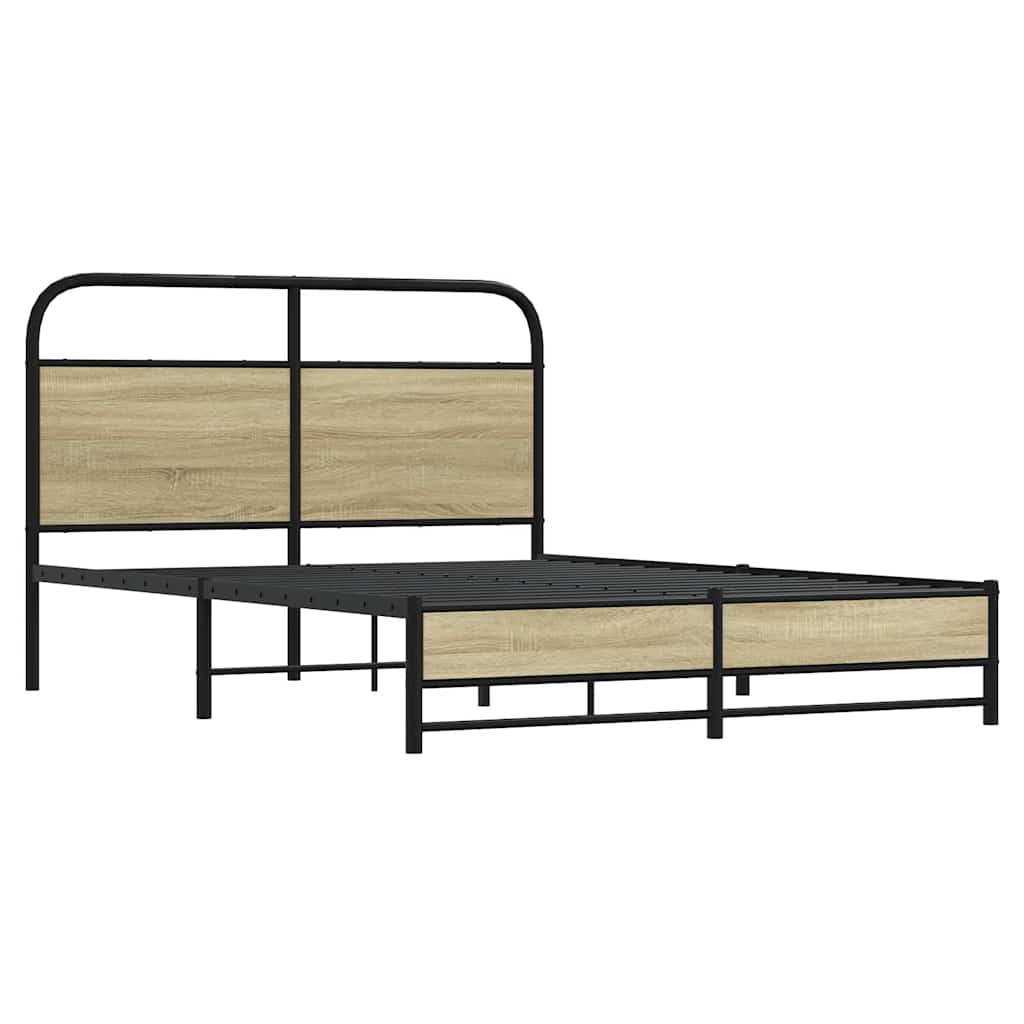 Sengeramme uten madrass sonoma eik 140x200 cm konstruert tre