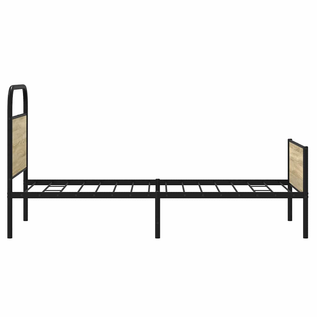 Sengeramme uten madrass sonoma eik 80x200 cm konstruert tre