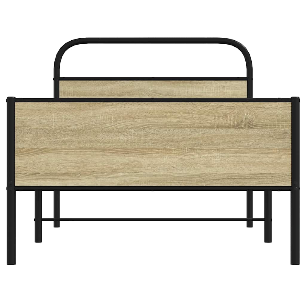 Sengeramme uten madrass sonoma eik 90x190 cm konstruert tre