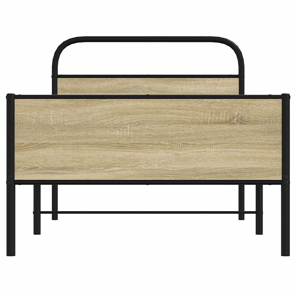 Sengeramme uten madrass sonoma eik 90x200 cm konstruert tre
