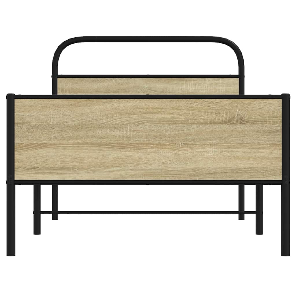 Sengeramme uten madrass sonoma eik 100x190 cm konstruert tre