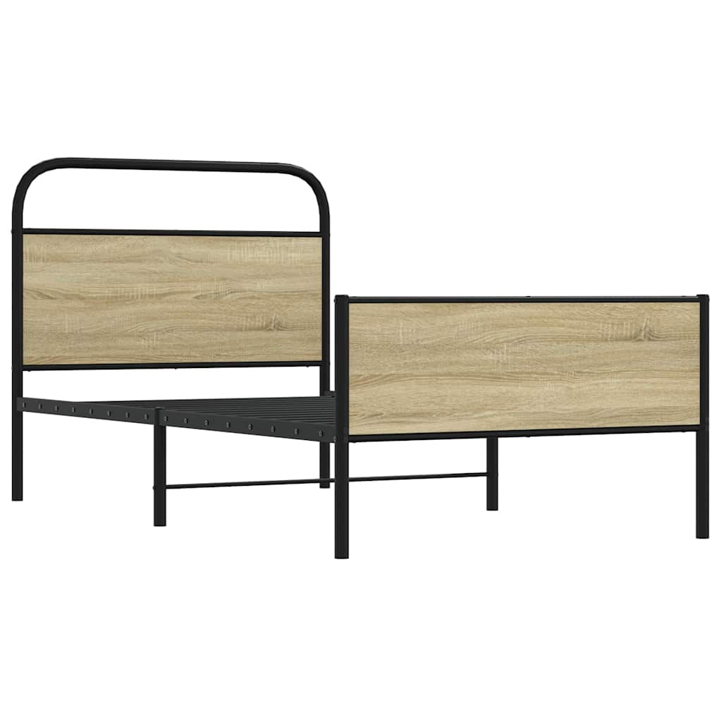 Sengeramme uten madrass sonoma eik 107x203 cm konstruert tre