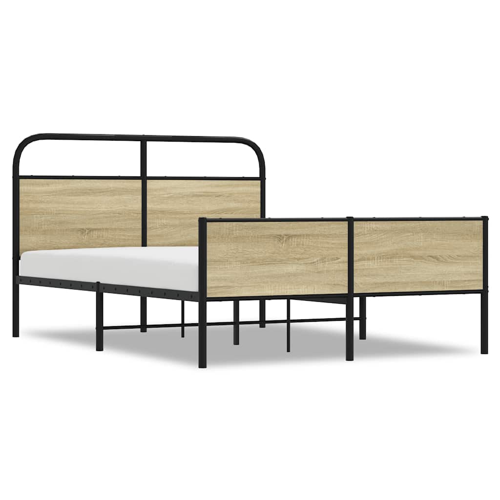 Sengeramme uten madrass sonoma eik 140x190 cm konstruert tre
