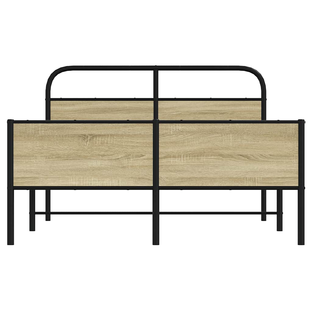 Sengeramme uten madrass sonoma eik 140x190 cm konstruert tre