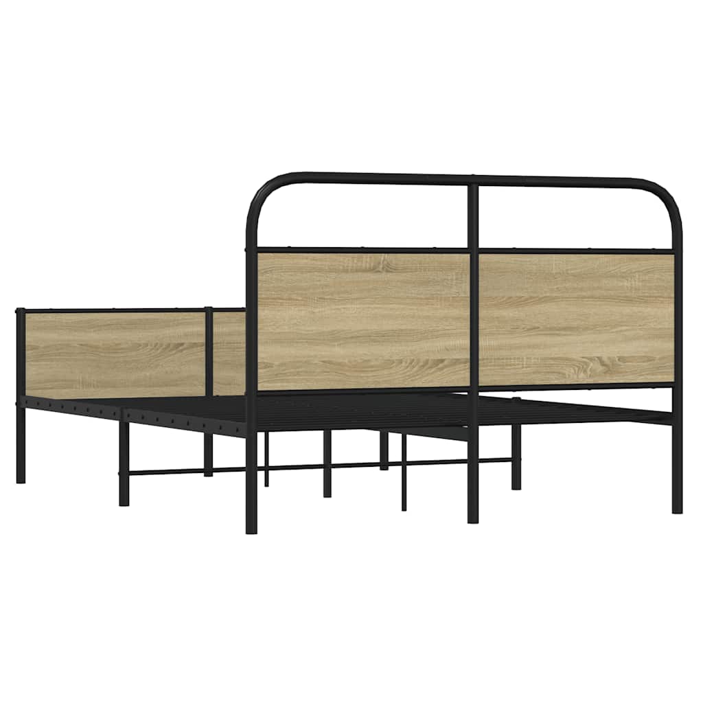 Sengeramme uten madrass sonoma eik 140x190 cm konstruert tre