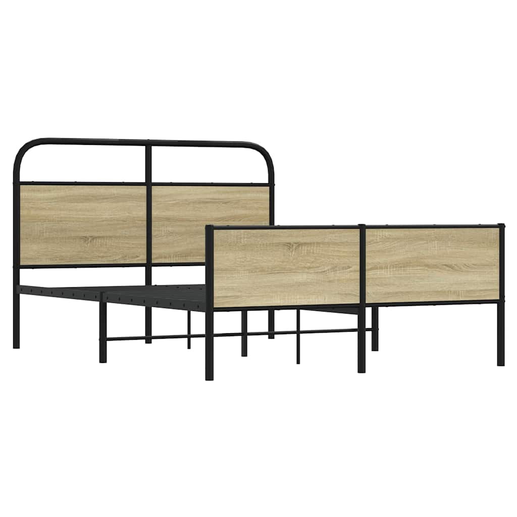 Sengeramme uten madrass sonoma eik 140x200 cm konstruert tre