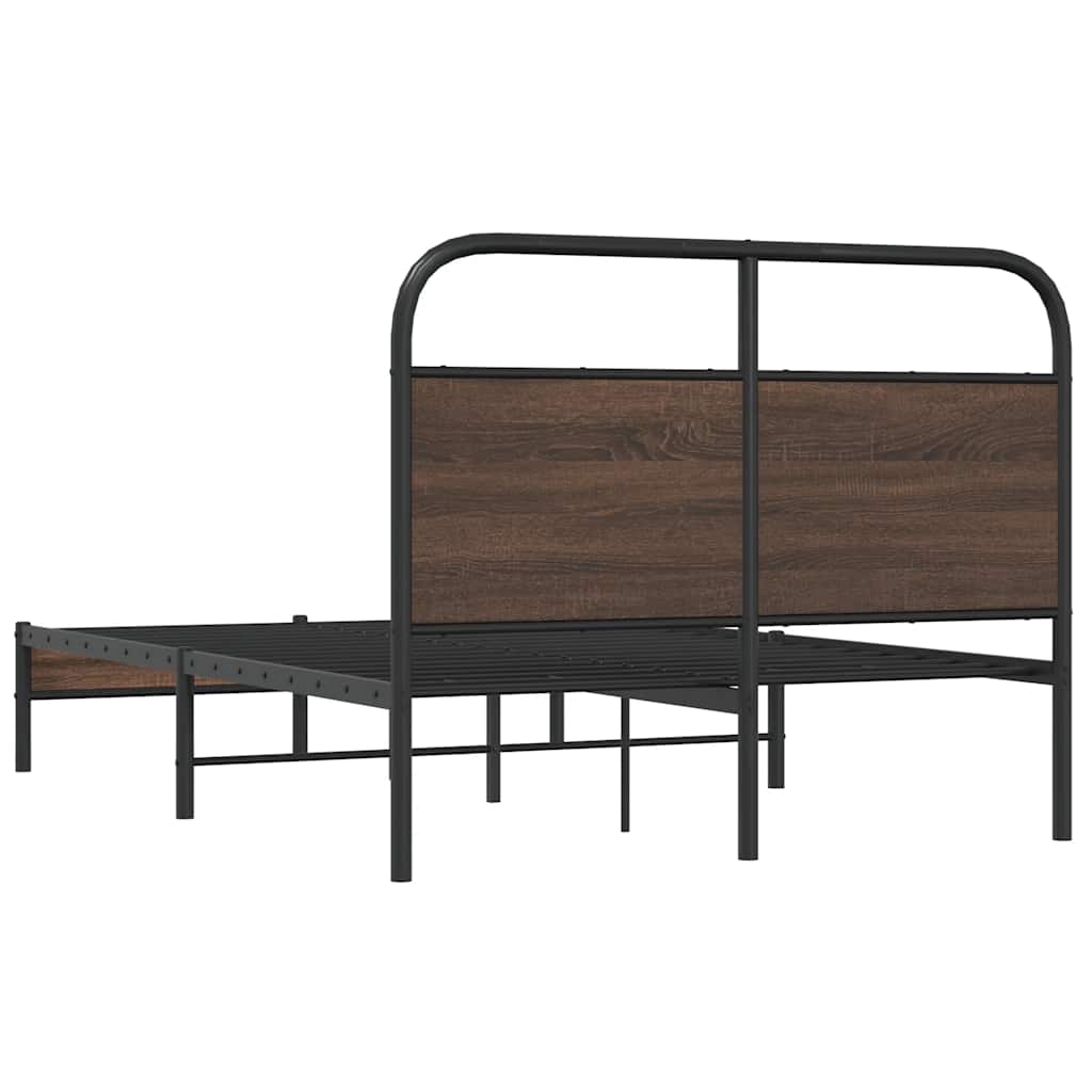 Sengeramme uten madrass brun eik 120x200 cm konstruert tre