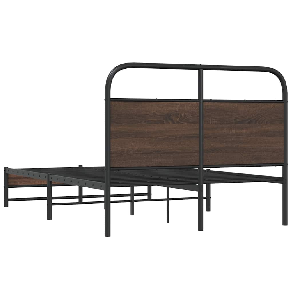 Sengeramme uten madrass brun eik 120x190 cm konstruert tre