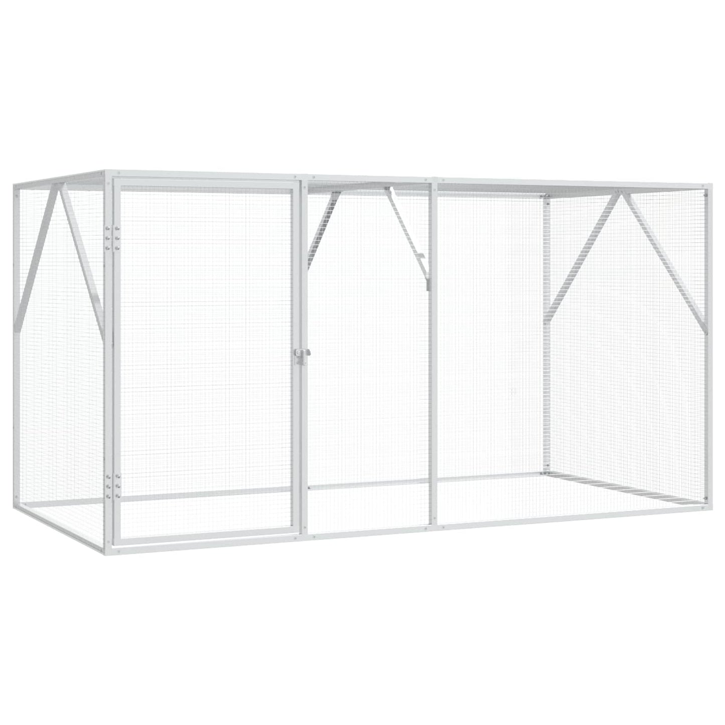 Fuglebur Antrasitt 208 x 102 x 108 cm Galvanisert Stål vidaXL