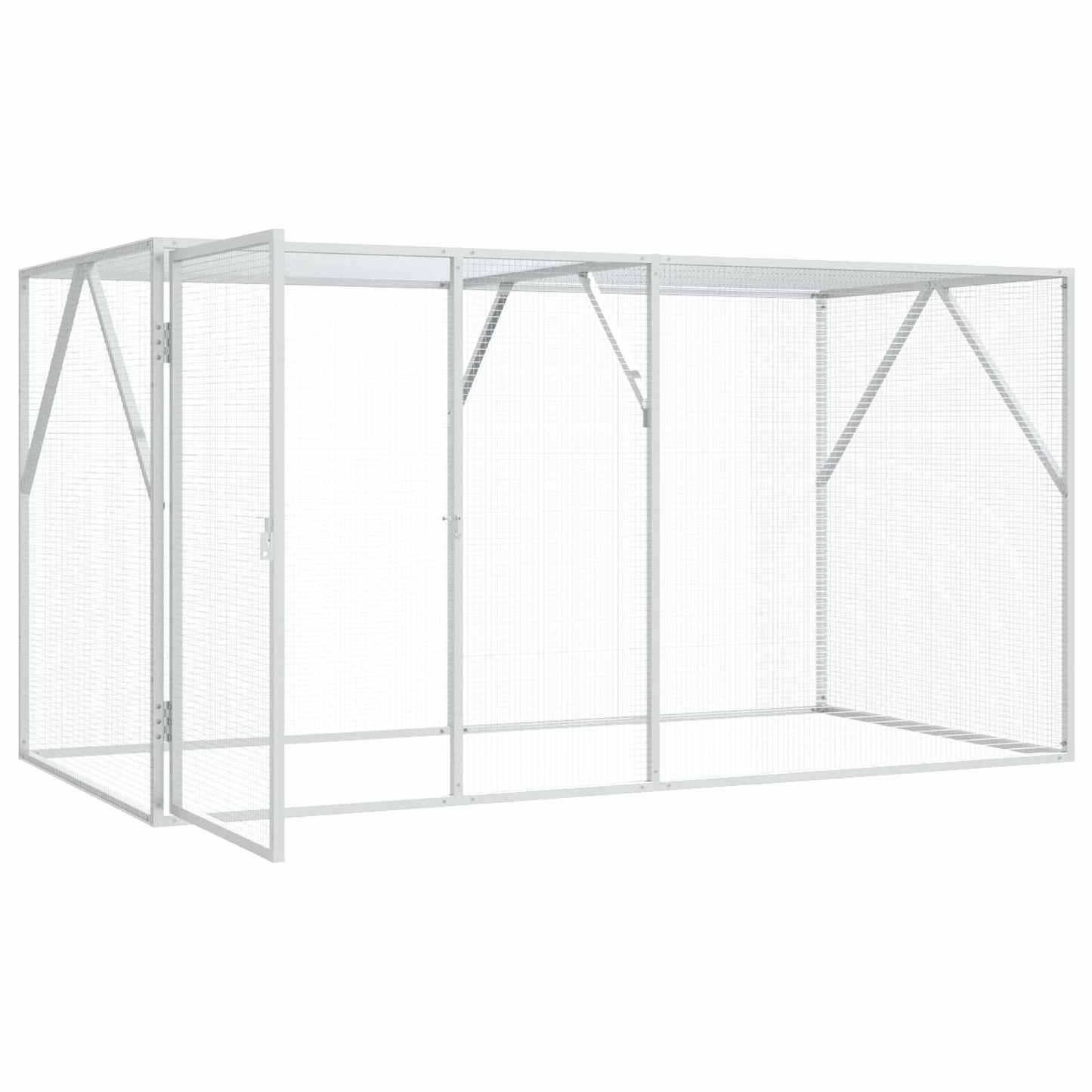 Fuglebur Antrasitt 208 x 102 x 108 cm Galvanisert Stål vidaXL