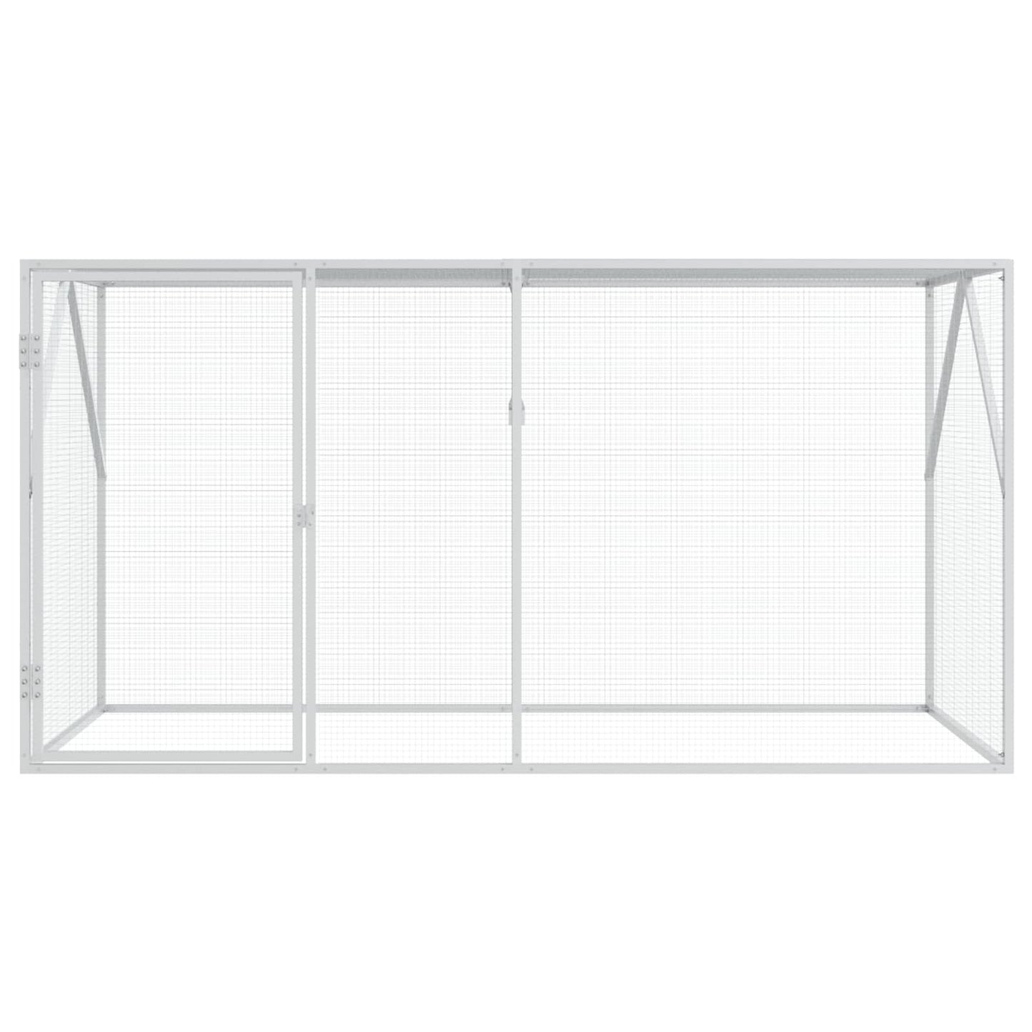 Fuglebur Antrasitt 208 x 102 x 108 cm Galvanisert Stål vidaXL