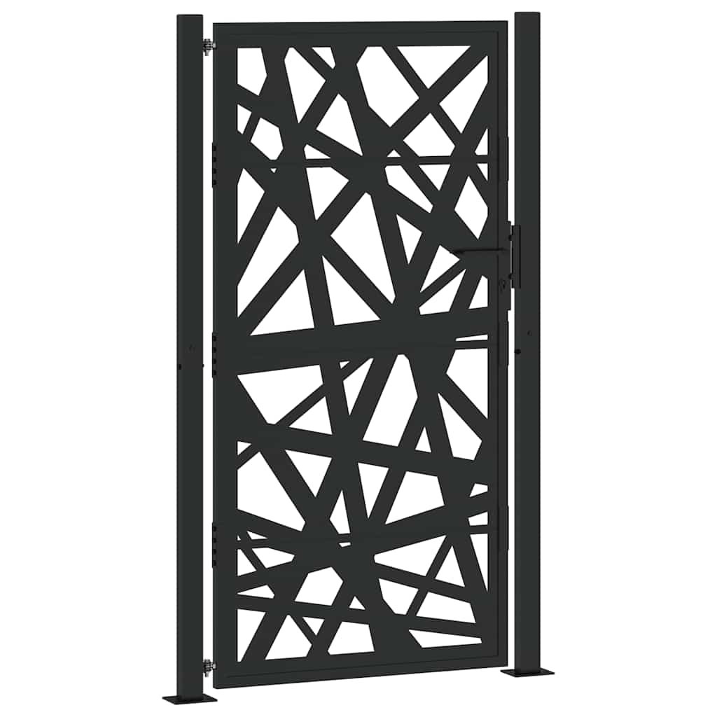 Hageport svart 100x175 cm stål lysdesign