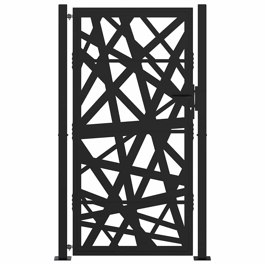 Hageport svart 100x175 cm stål lysdesign