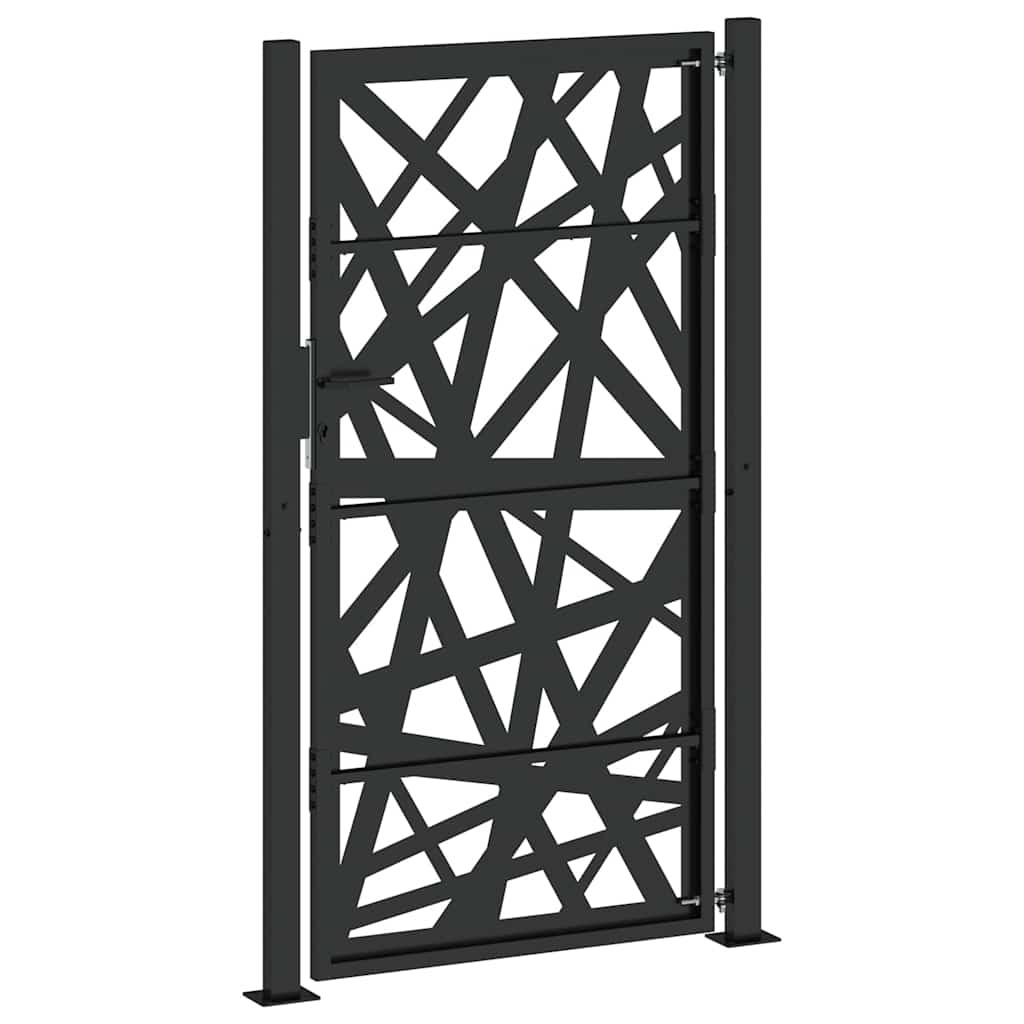 Hageport svart 100x175 cm stål lysdesign