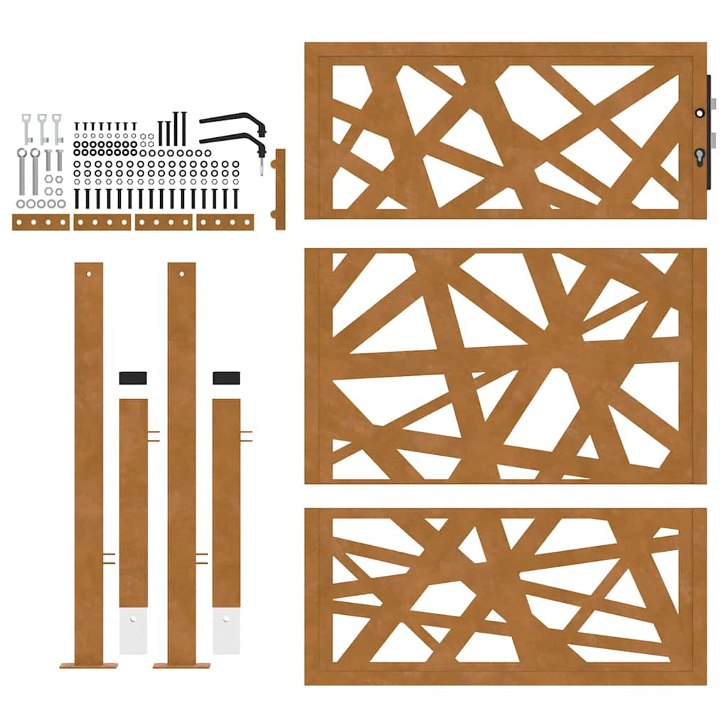 Hageport 100x125 cm værbestandig stållampedesign