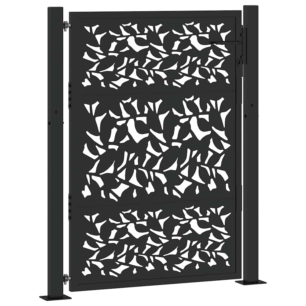 Hageport svart 100x125 cm stålbladdesign