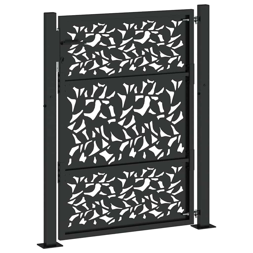 Hageport svart 100x125 cm stålbladdesign