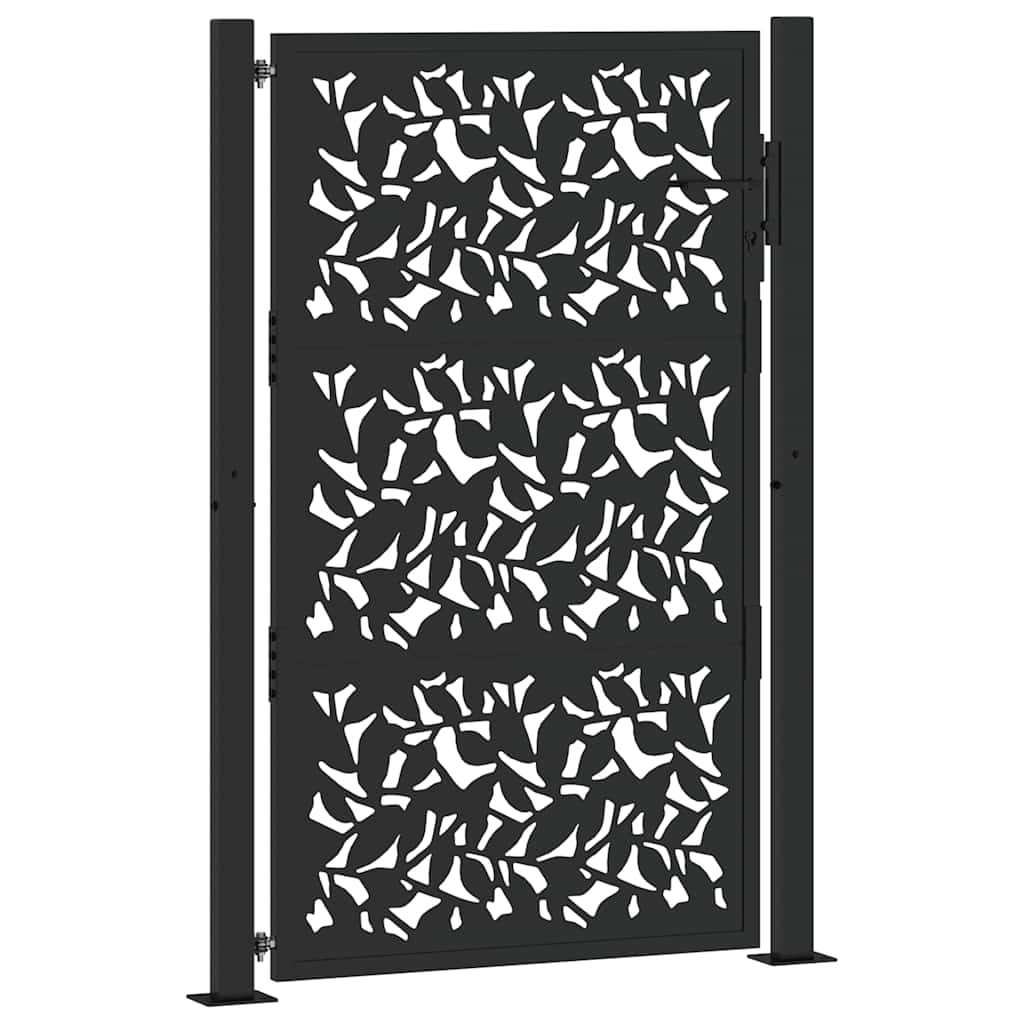 Hageport svart 100x150 cm stålbladdesign