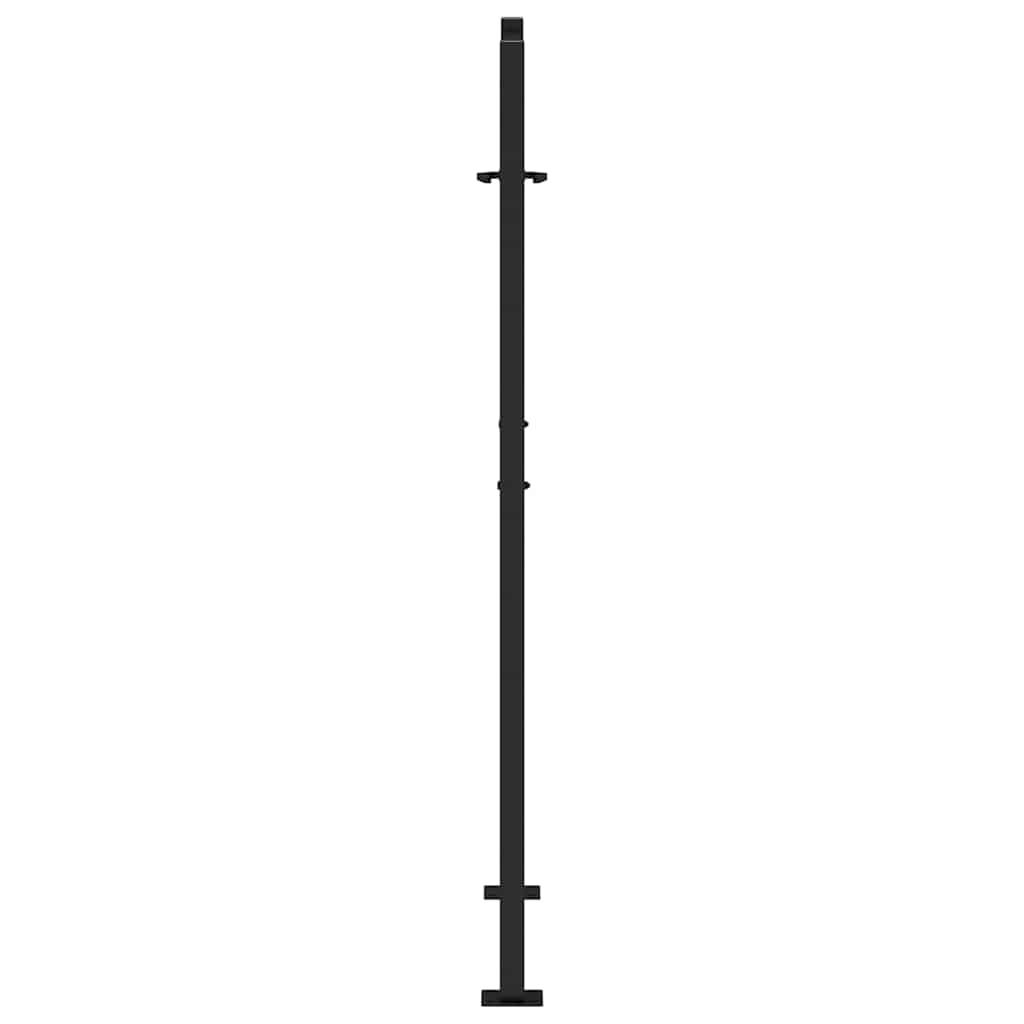 Hageport svart 100x150 cm stålbladdesign