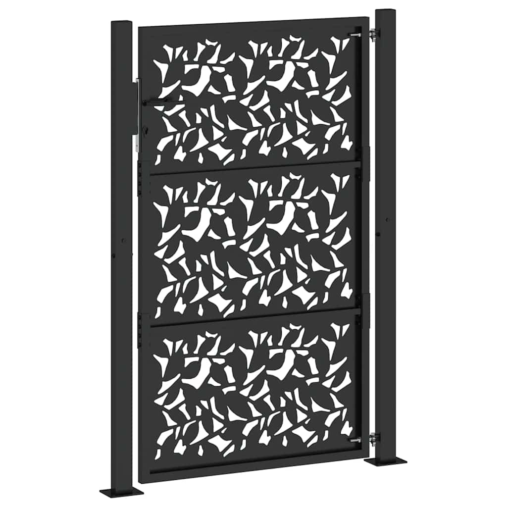 Hageport svart 100x150 cm stålbladdesign