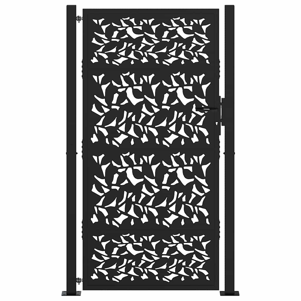 Hageport svart 100x175 cm stålbladdesign