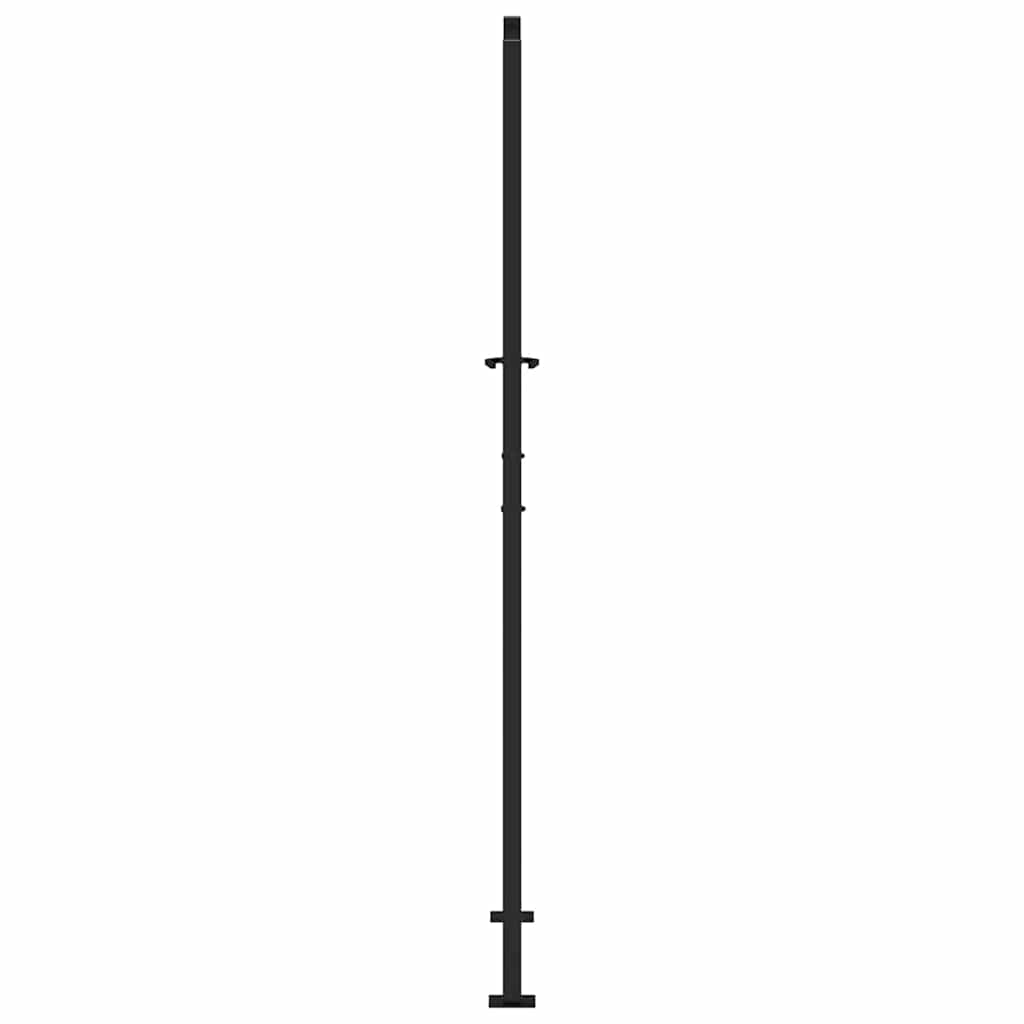 Hageport svart 100x200 cm stålbladdesign