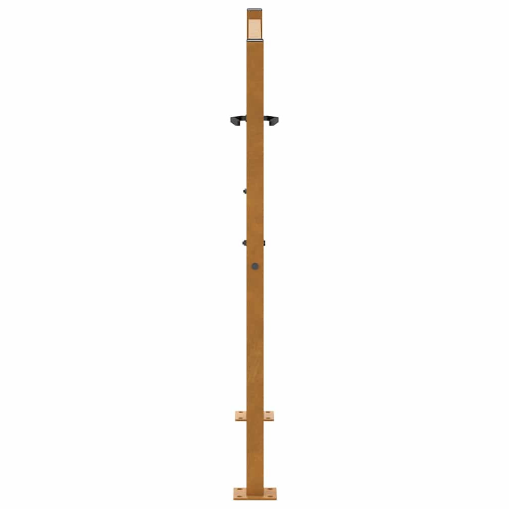 Hageport 100x100 cm værbestandig stålbladdesign