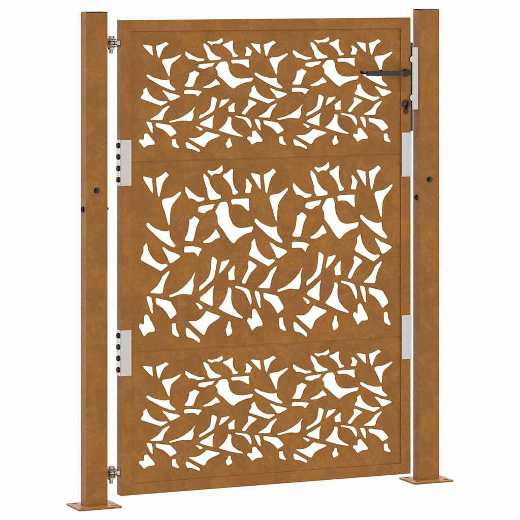 Hageport 100x125 cm værbestandig stålbladdesign