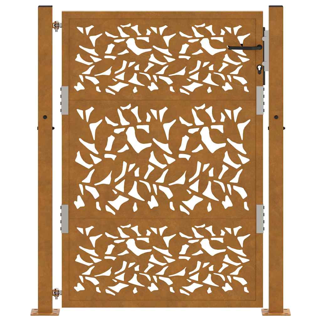 Hageport 100x125 cm værbestandig stålbladdesign
