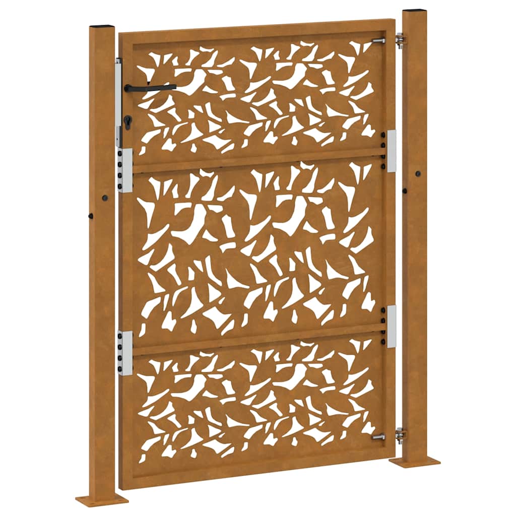Hageport 100x125 cm værbestandig stålbladdesign
