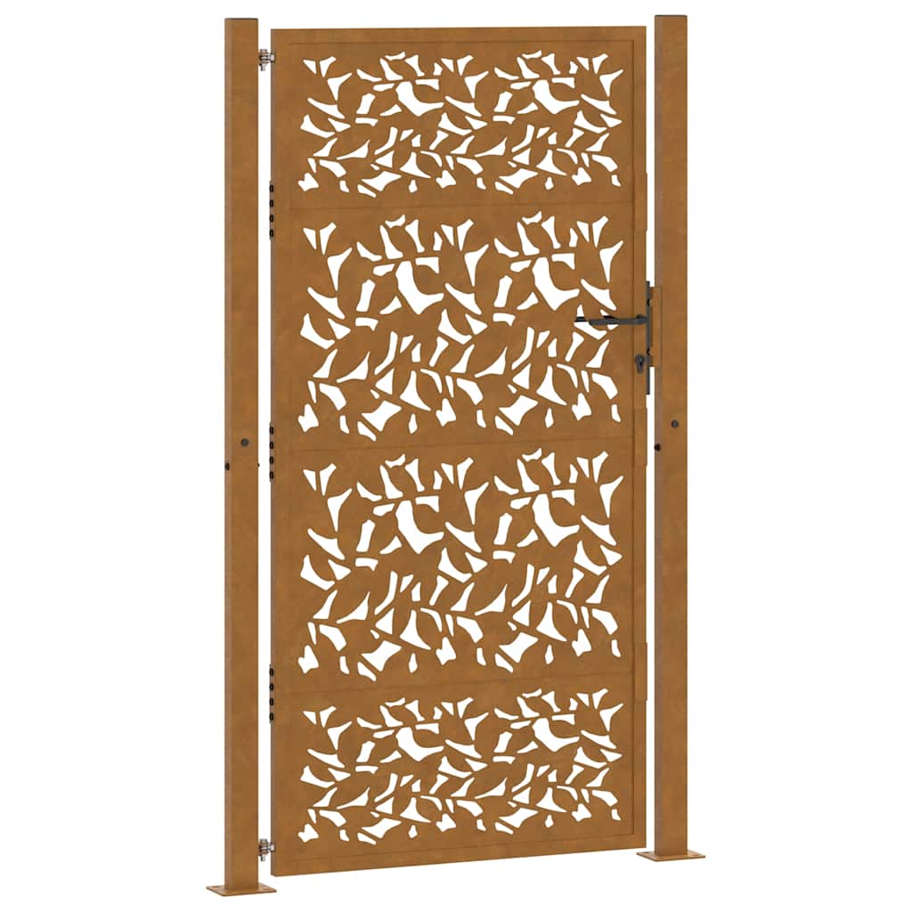 Hageport 100x200 cm værbestandig stålbladdesign