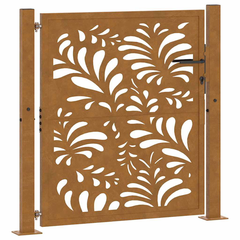 Hageport 100x100 cm værbestandig stålbølgedesign vidaXL