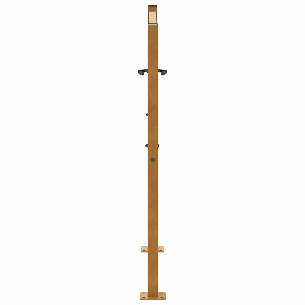Hageport 100x100 cm værbestandig stålbølgedesign vidaXL