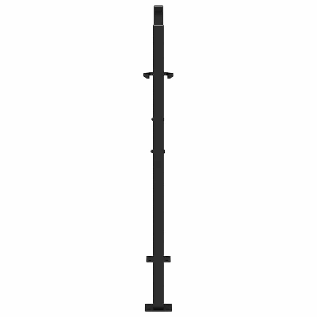 Hageport svart 100x100 cm stålspordesign