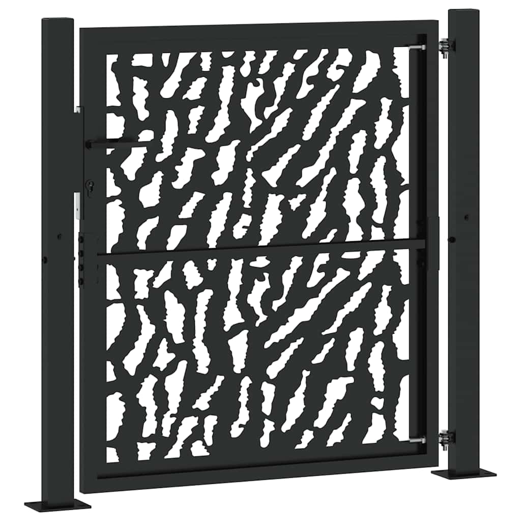 Hageport svart 100x100 cm stålspordesign