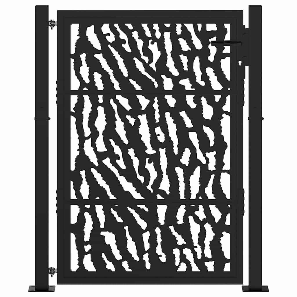 Hageport svart 100x125 cm stålspordesign
