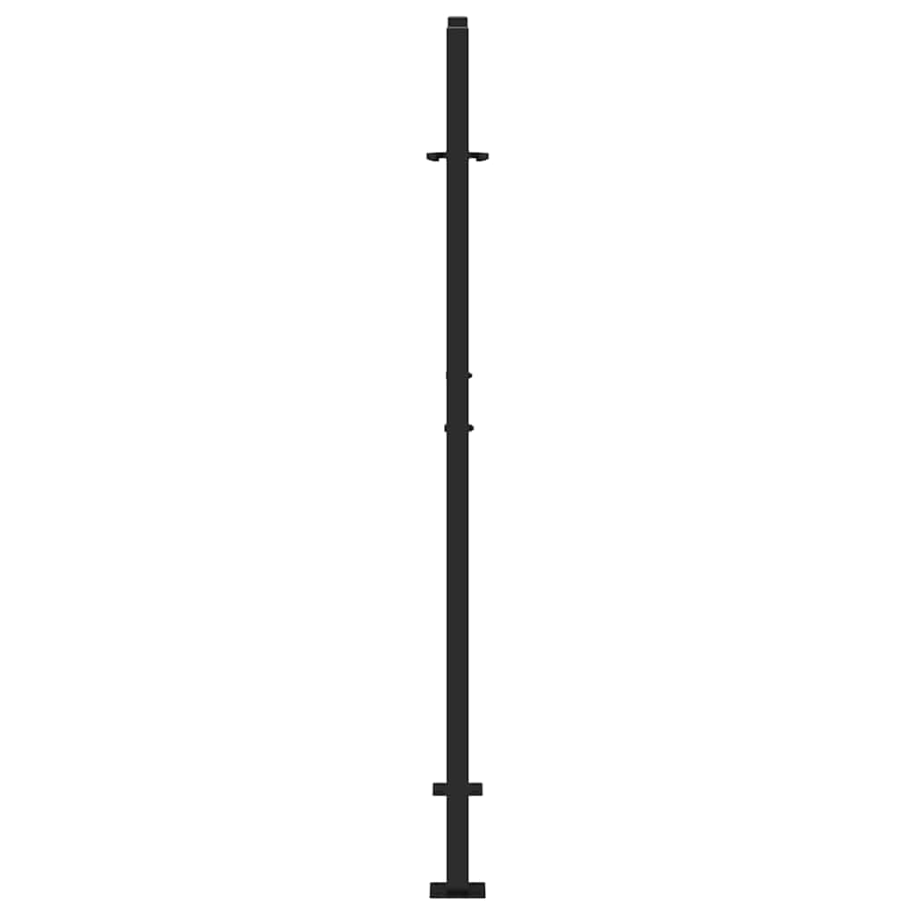 Hageport svart 100x150 cm stålspordesign