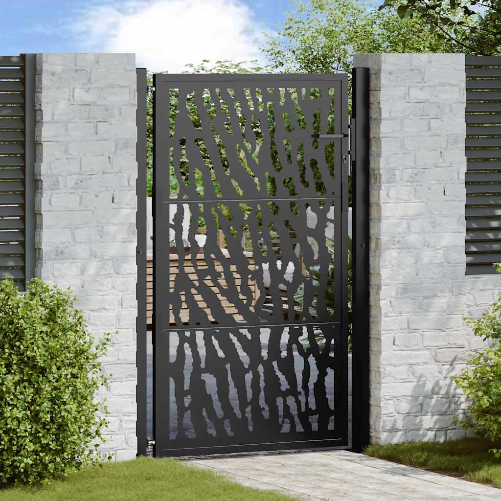 Hageport svart 100x150 cm stålspordesign