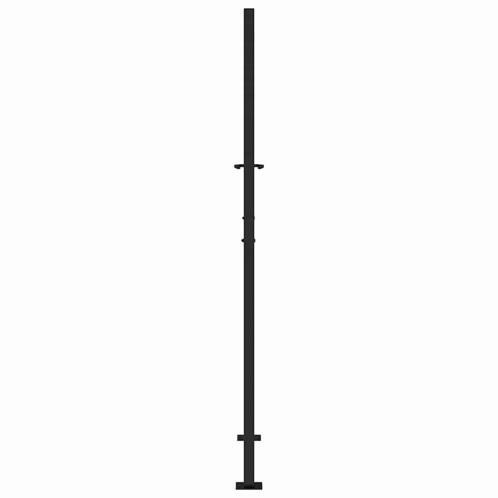Hageport svart 100x175 cm stålspordesign
