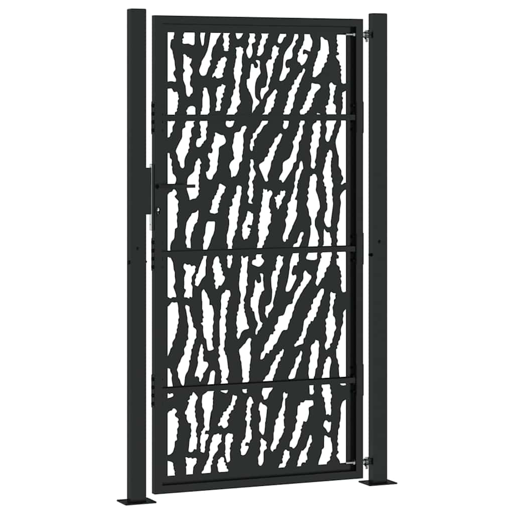 Hageport svart 100x175 cm stålspordesign