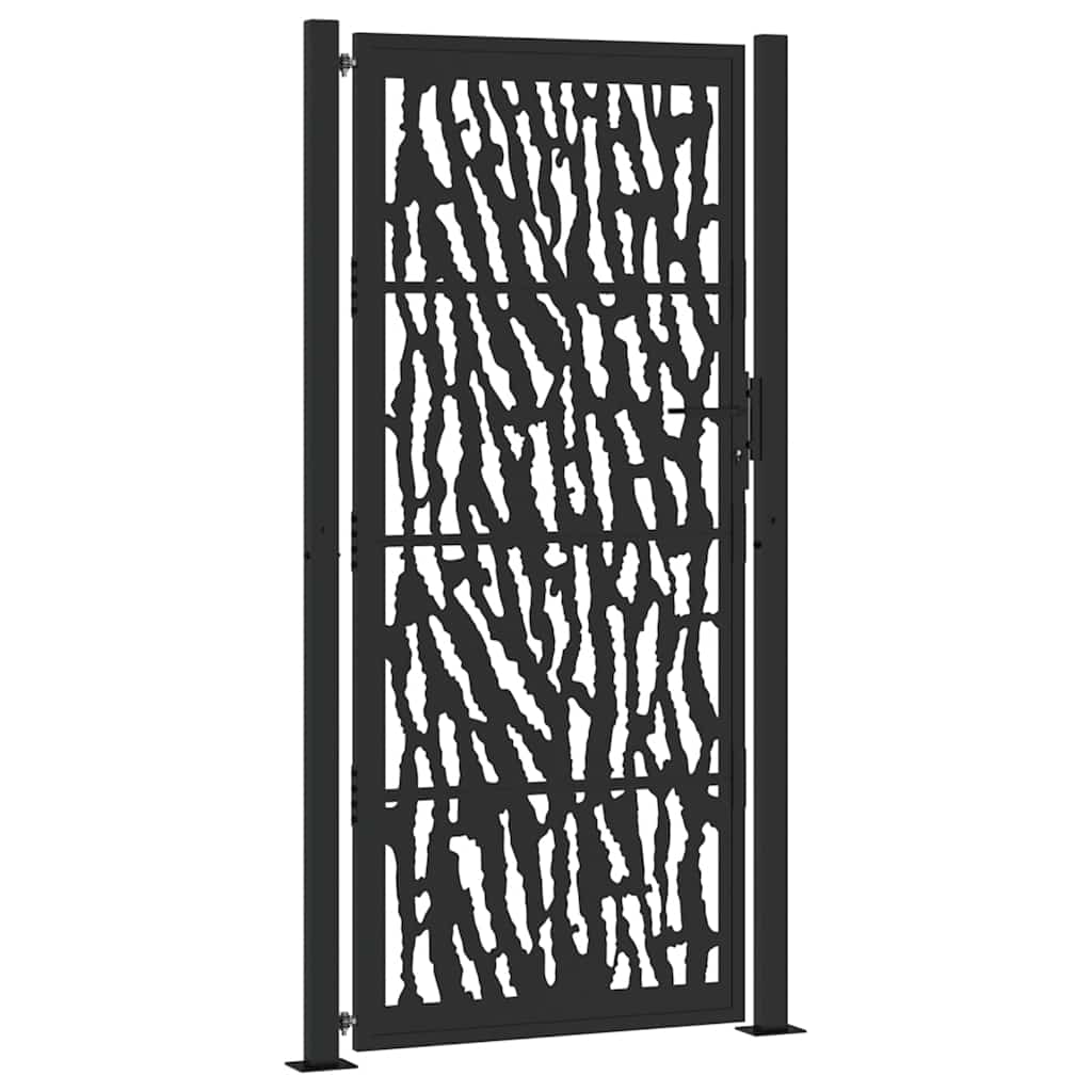 Hageport svart 100x200 cm stålspordesign