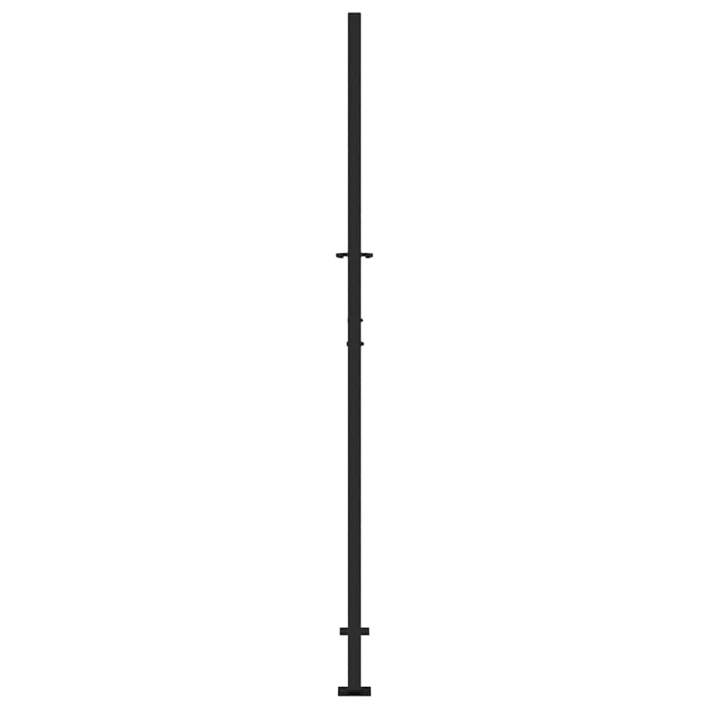 Hageport svart 100x200 cm stålspordesign