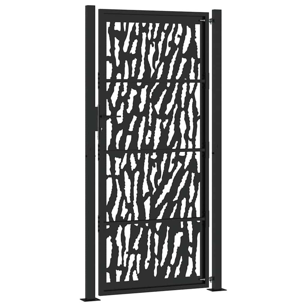 Hageport svart 100x200 cm stålspordesign