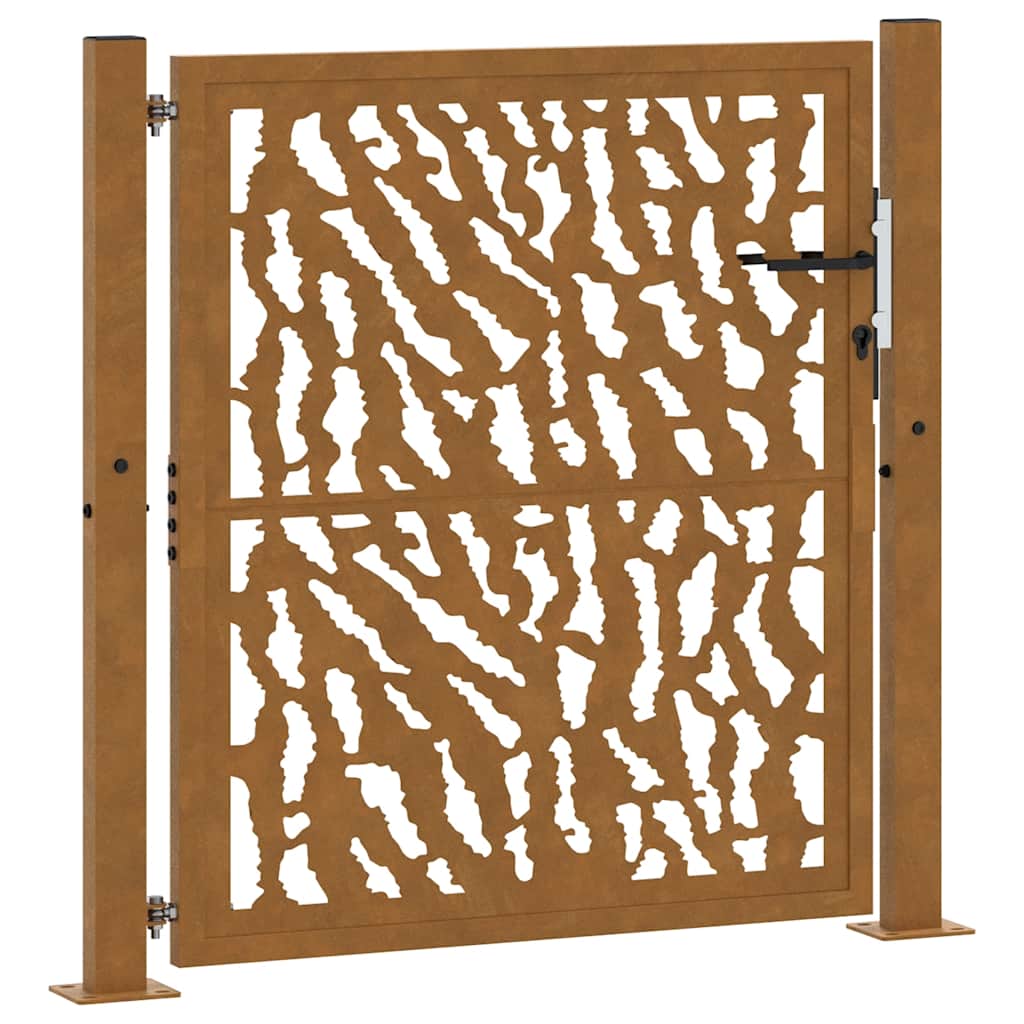 Hageport 100x100 cm værbestandig stålspordesign