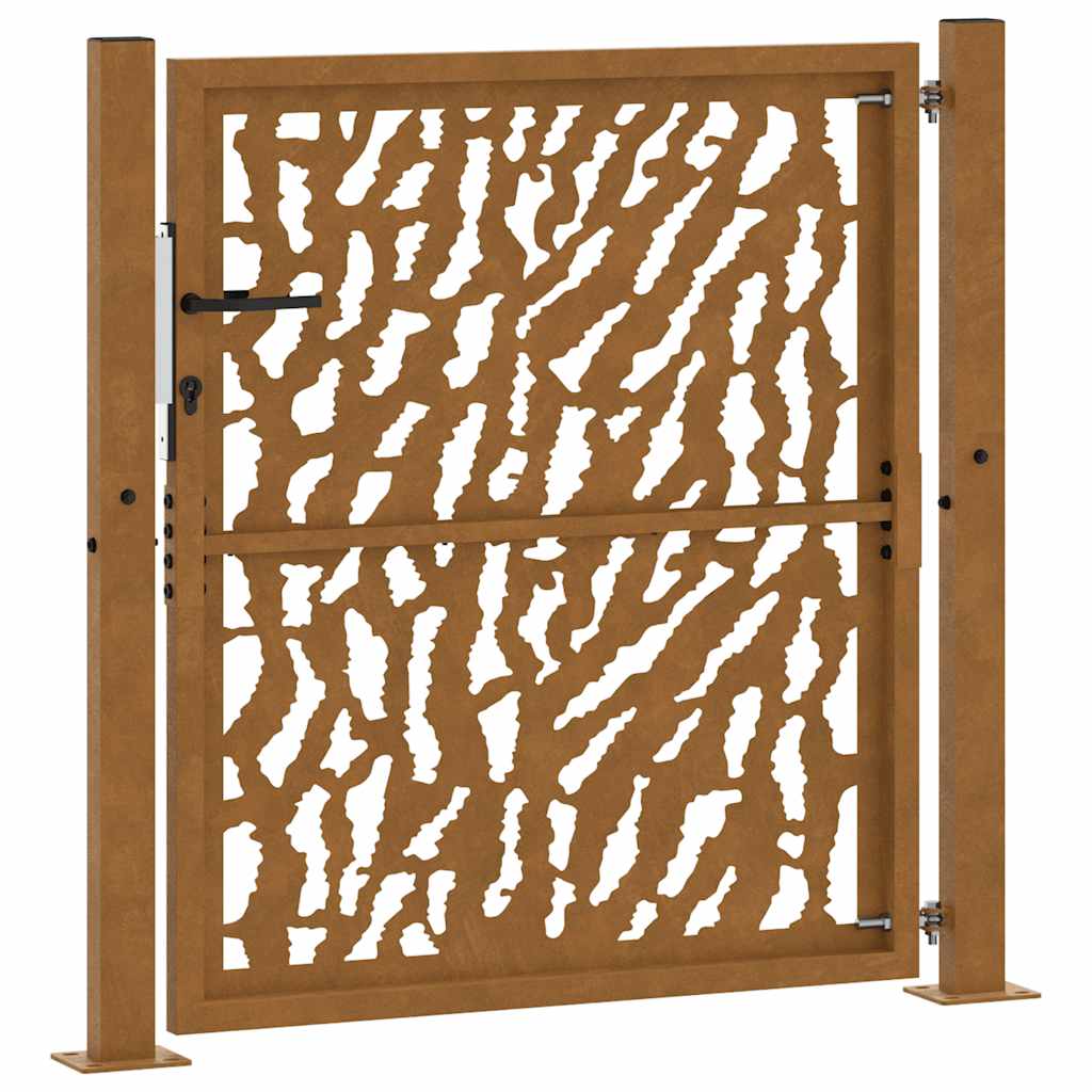 Hageport 100x100 cm værbestandig stålspordesign