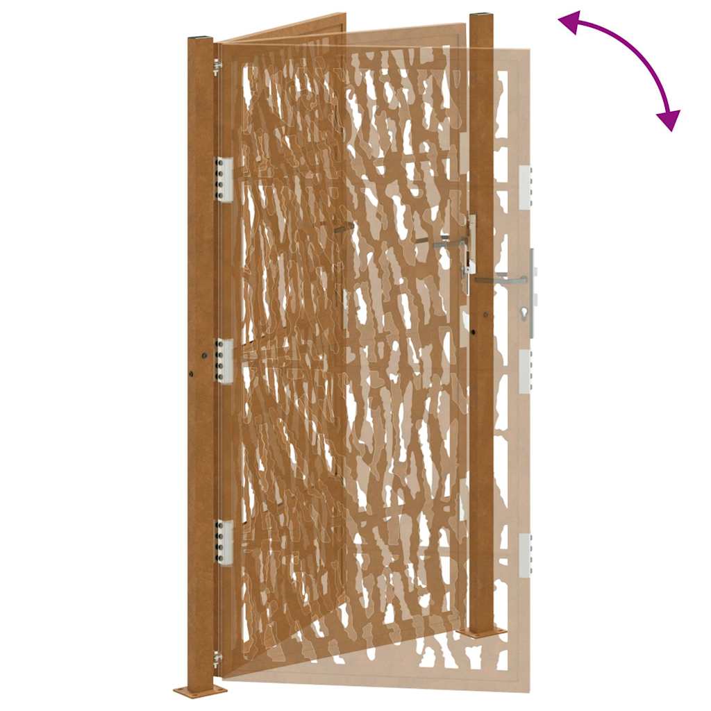 Hageport 100x175 cm værbestandig stålspordesign