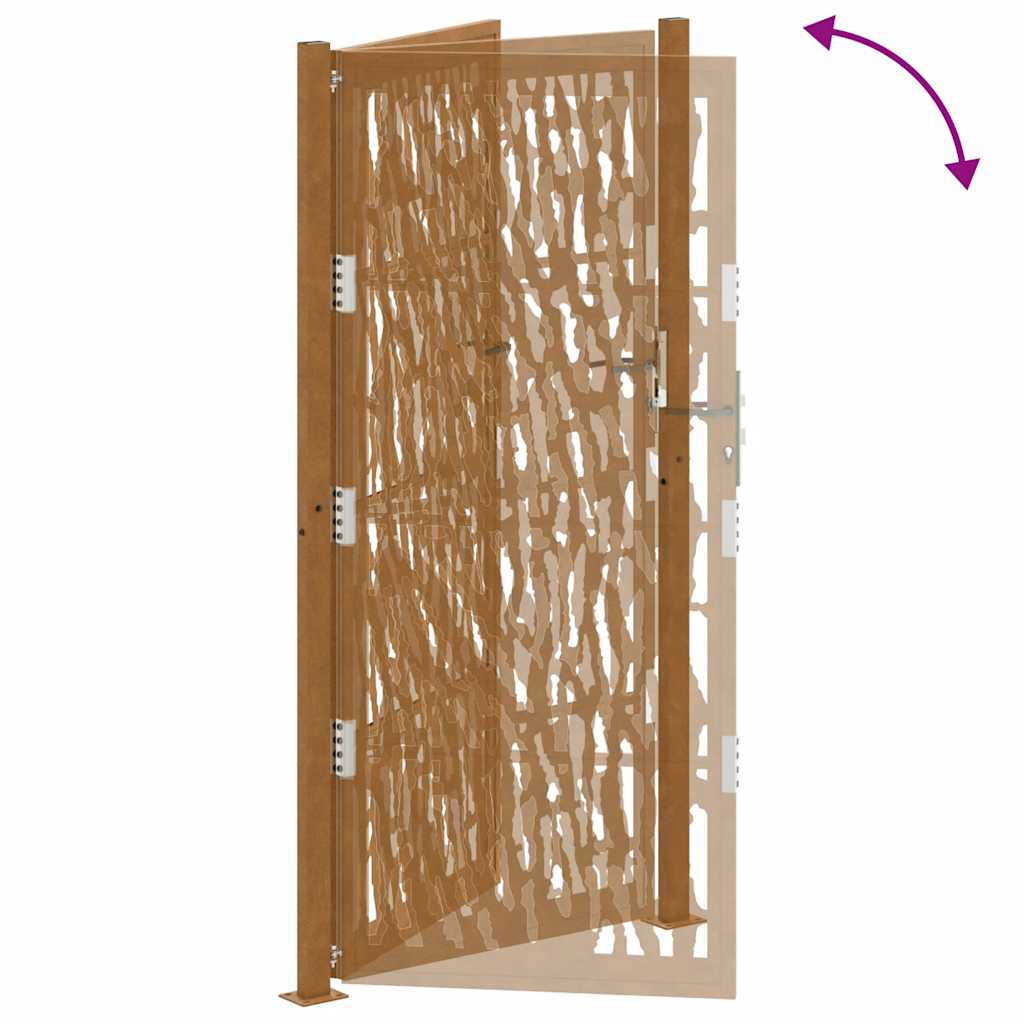 Hageport 100x200 cm værbestandig stålspordesign