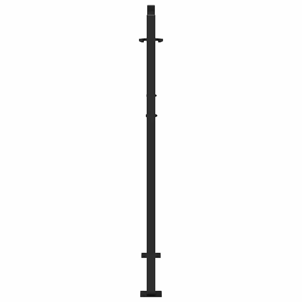Hageport svart 100x125 cm stål flammedesign